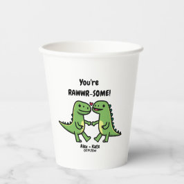 Dinosaur valentineser Papprare kopp