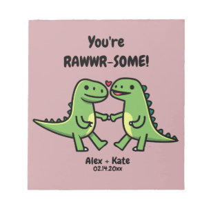 Dinosaur Valentiness Anteckningsblock
