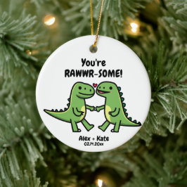 Dinosaur Valentiness Julgransprydnad Keramik
