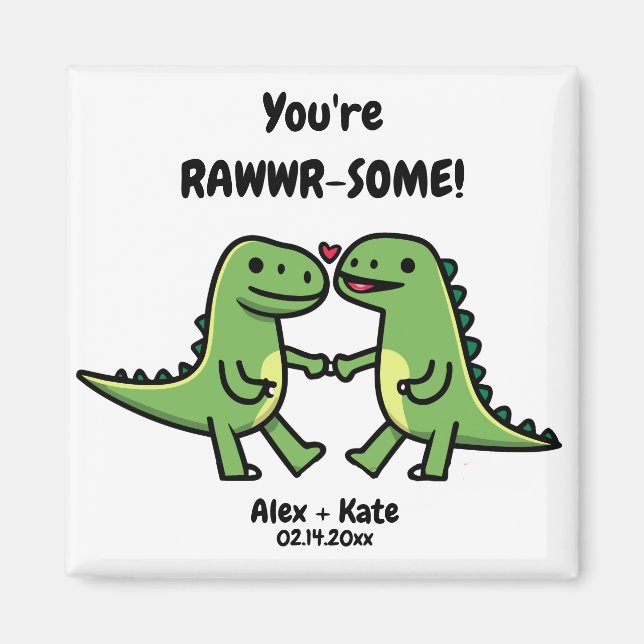 Dinosaur Valentiness Magnet (Framsidan)