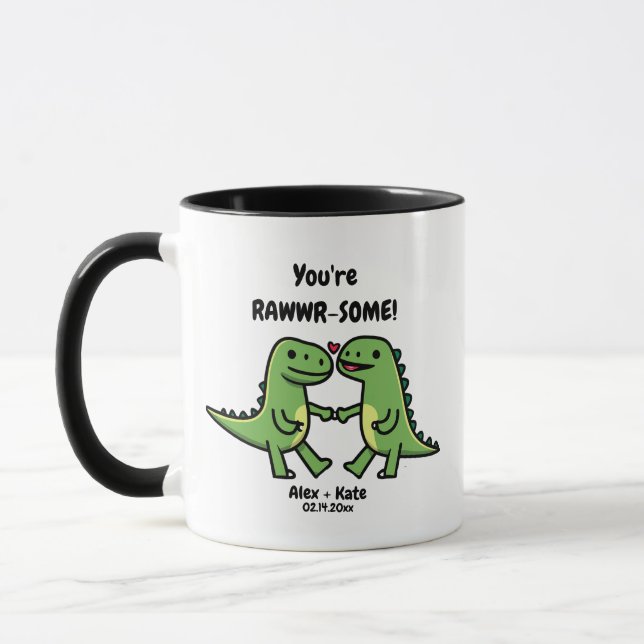 Dinosaur valentiness mugg (Vänster)