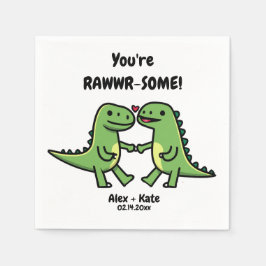 Dinosaur Valentiness Pappersservett