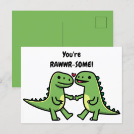 Dinosaur valentiness vykort