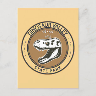 Dinosaur Valley State Park Texas Badge Vykort