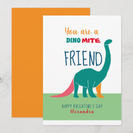 Dinosaur vän Alla hjärtans dag Julkort