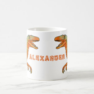 Dinosaur velociraptor Personlig Kaffemugg