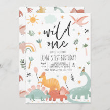 Dinosaur Vild 1:a födelsedagen Party