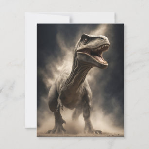 Dinosaur Vild Djurs Elegant Dramatic Porträtt Art Anteckningskort