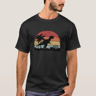 Dinosaur Vintage Sunset Gift Design T Shirt