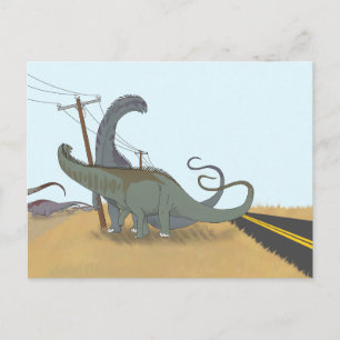 Dinosaur-vykort - Diplodocus shovmatch Vykort
