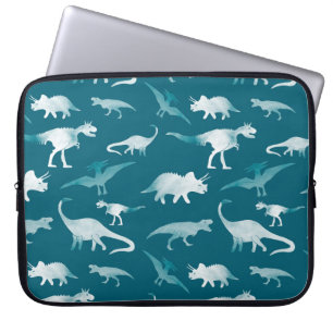 Dinosaur Watercolor: Textile Mönster Laptop Fodral