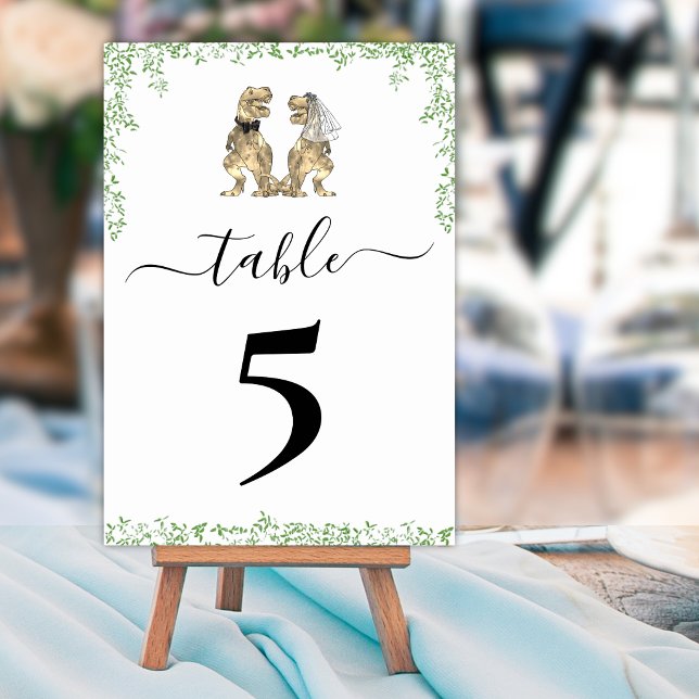 Dinosaur Wedding Table Number Bordsnummer (Skapare uppladdad)