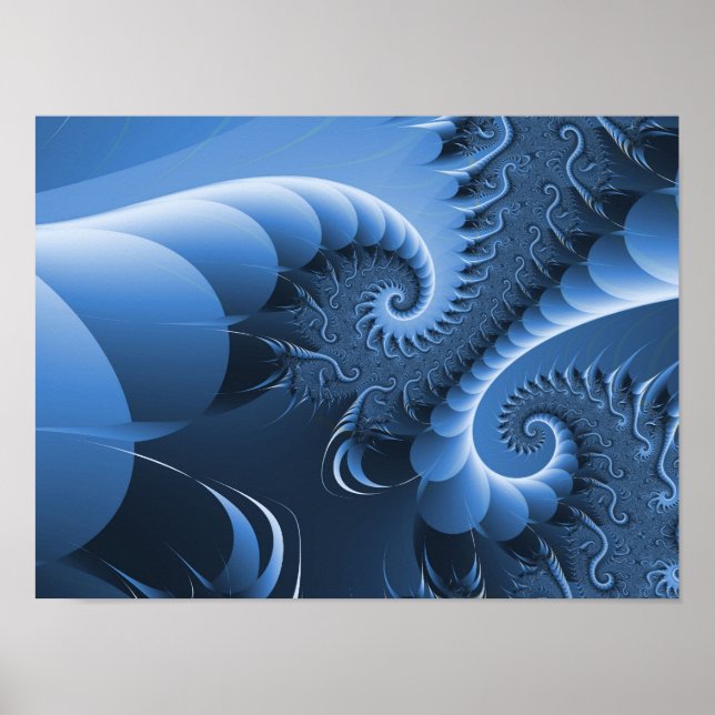 Dinosaur Wedgewood Cute Coola Fine Art Fractal Poster (Framsidan)