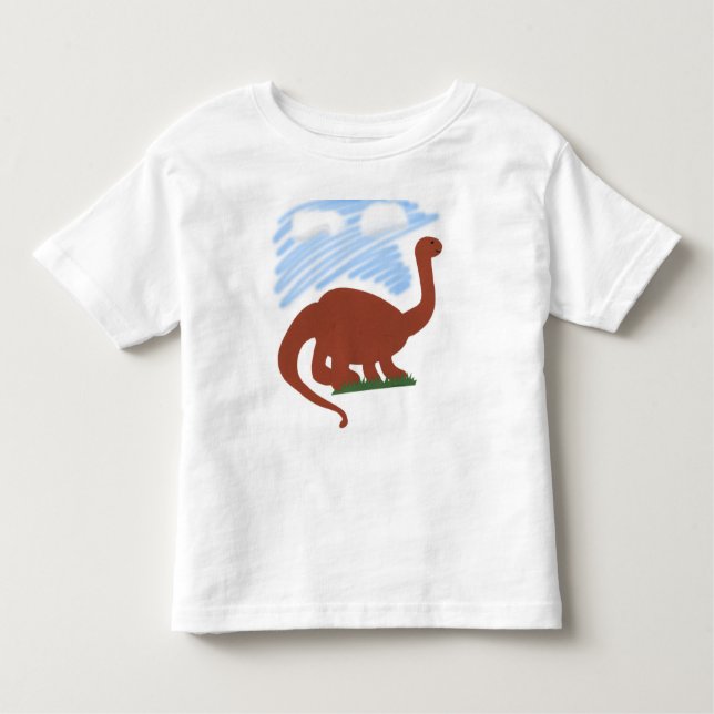 Dinosaur Whimsical Tecknad Art Tee (Framsida)