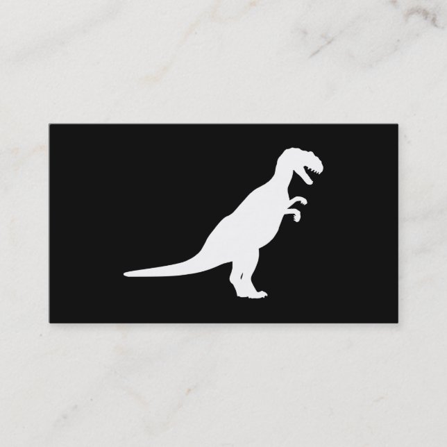 Dinosaur White Visitkort (Framsida)
