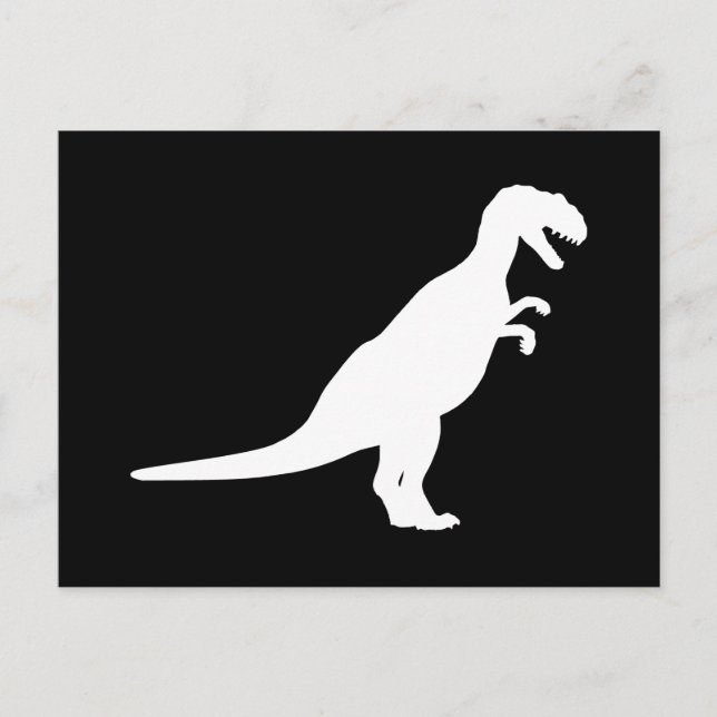 Dinosaur White Vykort (Framsida)