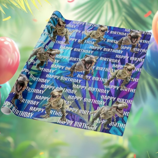 Dinosaur World's T-Rex Presentpapper (Unleash the Fun with Dinosaur World’s T-Rex Wrapping Paper!)