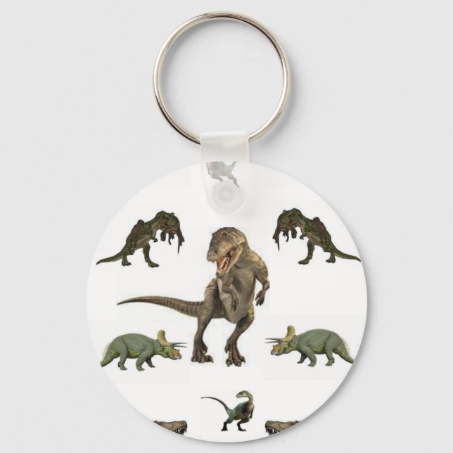 Dinosaur Wrapping Papper Nyckelring (Framsida)