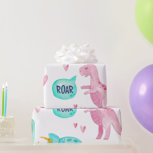 Dinosaur Wrapping Papper Presentpapper (Festgåvor)