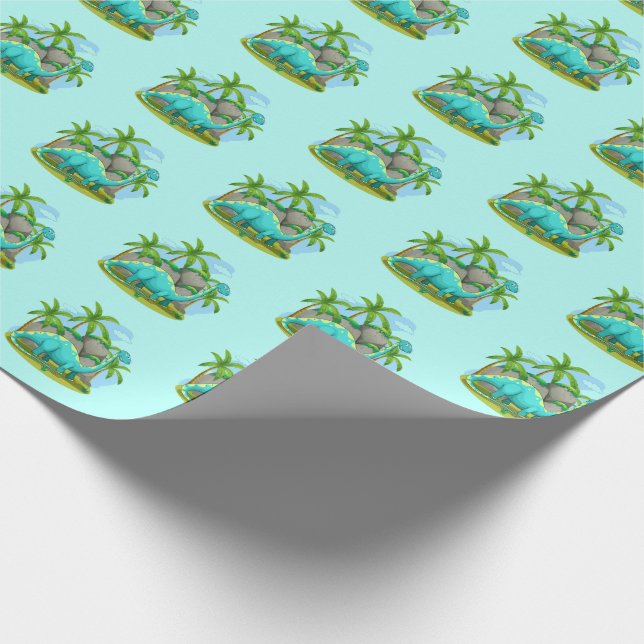 Dinosaur Wrapping Papper Presentpapper (Hörn)