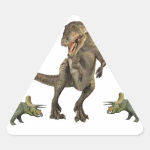 Dinosaur Wrapping Papper Triangelformat Klistermärke