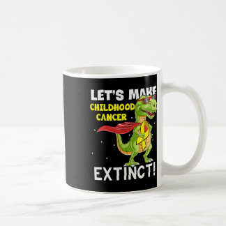 Dinosaur Yellow Ribbon Childhood Cancer Awareness Kaffemugg
