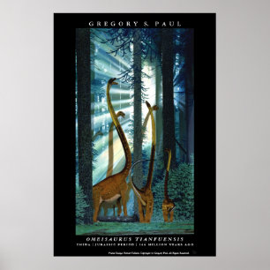Dinosauraffisch Omeisaurus Gregory Paul Poster