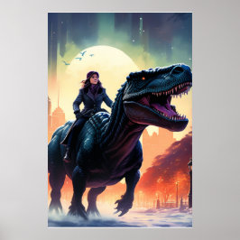 Dinosauraffischer för vuxna eller barns rum poster