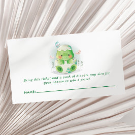 Dinosaurägg Baby Shower Blöja Lotteri Tilläggskort