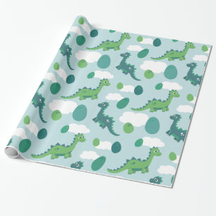 Dinosaurägg som slår in pappert baby presentpapper