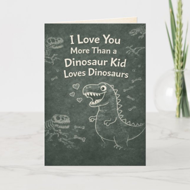 Dinosaurälskare  kort (Framsida)
