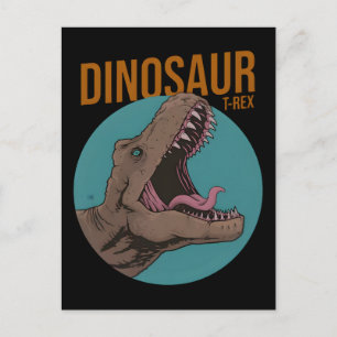Dinosauranimering, trex-animering helg vykort