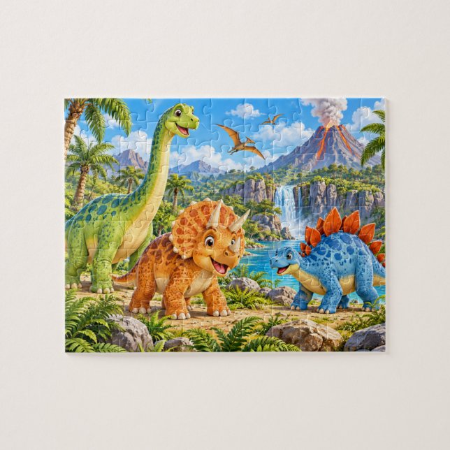 Dinosauräventyr Pussel (Horisontell)