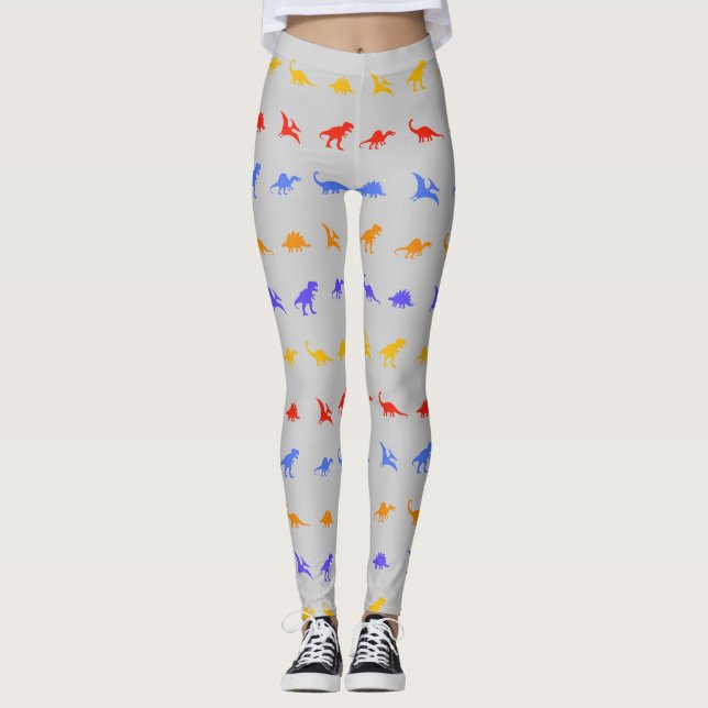Dinosauravtryck Leggings (Framsida)