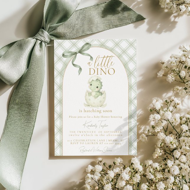 Dinosaurbaby kläcks snart - Babykalas-inbjudan Inbjudningar (Skapare uppladdad)