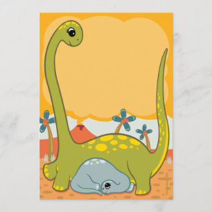 Dinosaurbaby showerinbjudningar inbjudningar