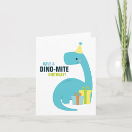 Dinosaurbarns födelsedag tack kort