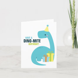 Dinosaurbarns födelsedag tack kort
