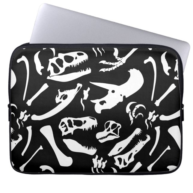 Dinosaurben (svarten) laptop sleeve (Framsidan)