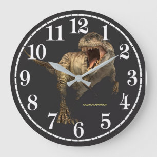 Dinosaurbild för Rund (Stor) Väggklocka