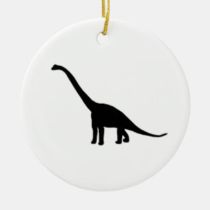 DinosaurBrontosaurusSilhouette Julgransprydnad Keramik