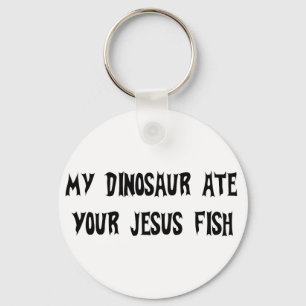 Dinosauren äter den Jesus fisken Nyckelring