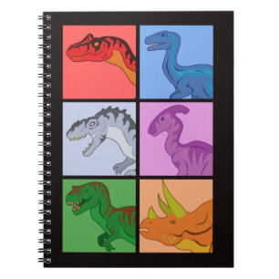 Dinosauren kvadrerar anteckningsbok