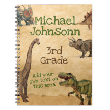 Dinosauren skolar anteckningsboken