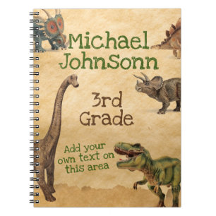 Dinosauren skolar anteckningsboken anteckningsbok