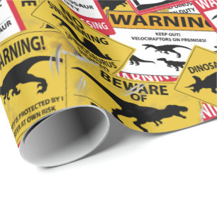 Dinosauren varnar tecken presentpapper