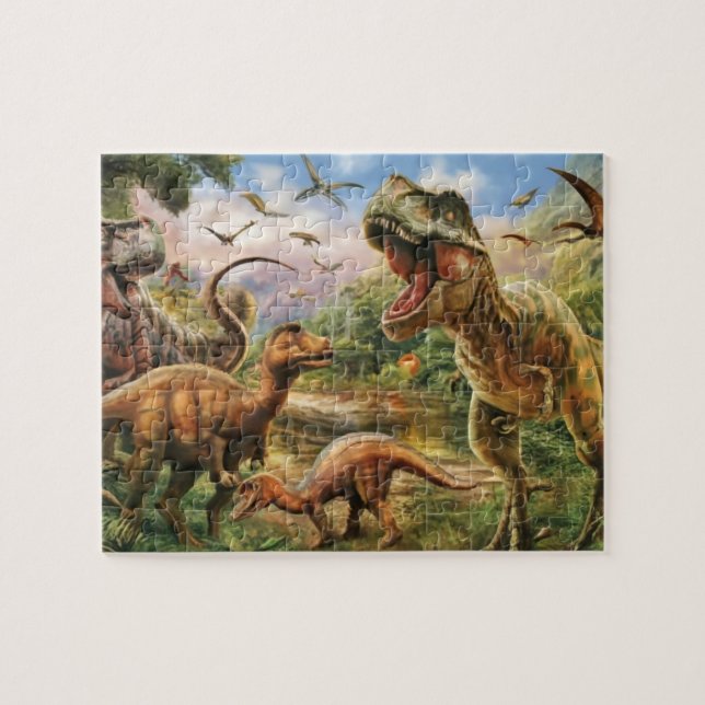 Dinosaurer Golv, Trex Golv, Trex Golvbeläggning Pussel (Horisontell)