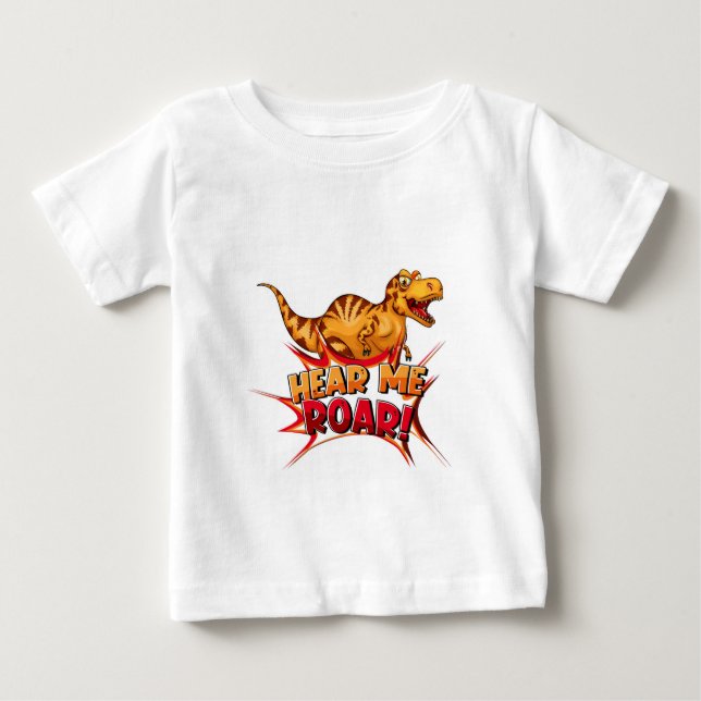 Dinosaurer hör mig ryta t shirt (Framsida)