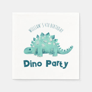 Dinosaurfest Stegosaurus Barnkalas Pappersservett