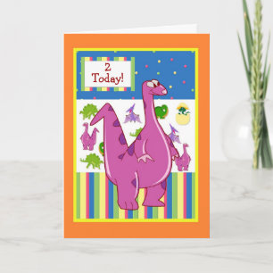Dinosaurfödelsedag Kort